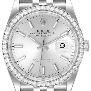 Rolex Damklocka 126284RBR-0005 Datejust 36 Silverfärgad/Stål Ø36 mm