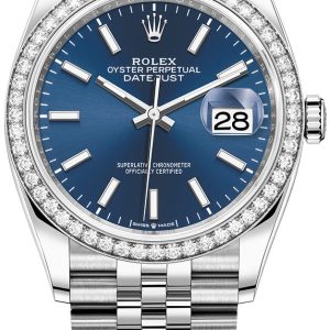 Rolex Damklocka 126284RBR-0009 Datejust 36 Blå/Stål Ø36 mm