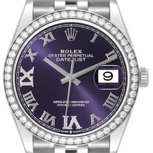 Rolex Damklocka 126284RBR-0013 Datejust 36 Lila/Stål Ø36 mm