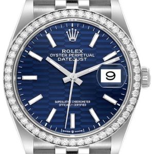 Rolex Damklocka 126284RBR-0041 Datejust 36 Blå/Stål Ø36 mm