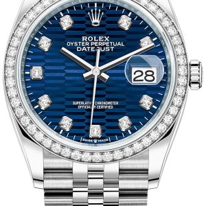 Rolex Damklocka 126284RBR-0049 Datejust 36 Blå/Stål Ø36 mm