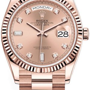 Rolex Damklocka 128235-0009 Day-Date 36 Roséguldstonad/18 karat