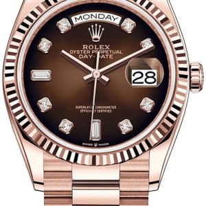 Rolex Damklocka 128235-0037 Day-Date 36 Brun/18 karat roséguld Ø36