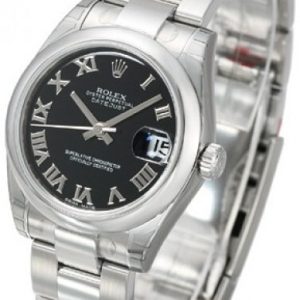 Rolex Damklocka 178240-0034 Datejust Lady 31 mm Svart/Stål Ø31 mm