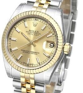 Rolex Damklocka 178273-0001 Datejust Midsize Gulguldstonad/18 karat