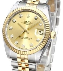 Rolex Damklocka 178273-0002 Datejust Lady 31 mm Gulguldstonad/18