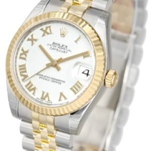 Rolex Damklocka 178273-0073 Datejust Midsize Vit/18 karat gult guld