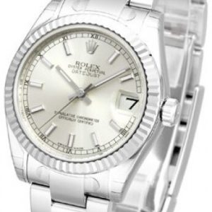 Rolex Damklocka 178274-0025 Datejust Midsize Silverfärgad/Stål Ø31