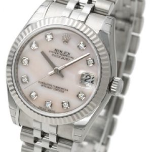 Rolex Damklocka 178274-0042 Datejust Midsize Vit/Stål Ø31 mm