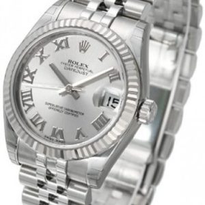 Rolex Damklocka 178274-0063 Datejust Midsize Silverfärgad/Stål Ø31