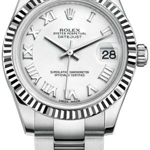 Rolex Damklocka 178274-0082 Datejust 31 Vit/Stål Ø31 mm