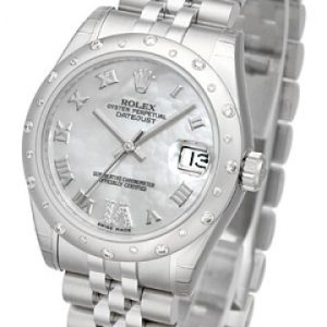 Rolex Damklocka 178344-0004 Datejust Lady Vit/Stål Ø31 mm