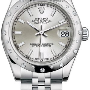 Rolex Damklocka 178344-0063 Datejust 31 Silverfärgad/Stål Ø31 mm