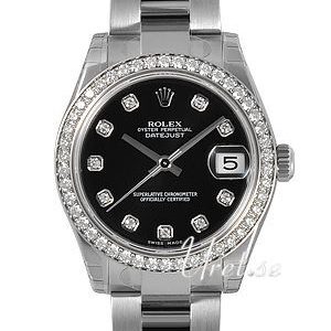 Rolex Damklocka 178384-0042 Datejust Lady 31 mm Svart/Stål Ø31 mm