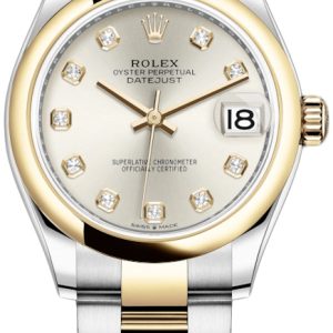 Rolex Damklocka 278243-0019 Datejust 31 Silverfärgad/18 karat gult