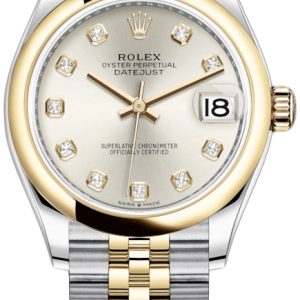 Rolex Damklocka 278243-0020 Datejust 31 Silverfärgad/18 karat gult