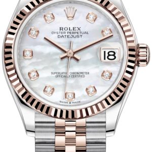 Rolex Damklocka 278271-0026 Datejust 31 Vit/18 karat roséguld Ø31 mm