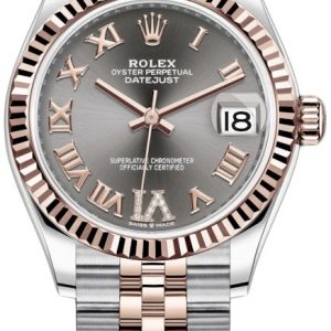 Rolex Damklocka 278271-0030 Datejust 31 Grå/18 karat roséguld Ø31