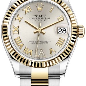 Rolex Damklocka 278273-0003 Datejust 31 Silverfärgad/18 karat gult