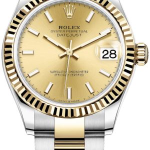 Rolex Damklocka 278273-0013 Datejust 31 Gulguldstonad/18 karat gult