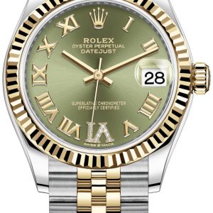 Rolex Damklocka 278273-0016 Datejust 31 Grön/18 karat gult guld Ø31