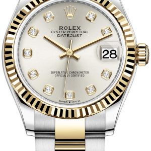 Rolex Damklocka 278273-0019 Datejust 31 Silverfärgad/18 karat gult