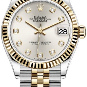 Rolex Damklocka 278273-0020 Datejust 31 Silverfärgad/18 karat gult