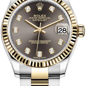 Rolex Damklocka 278273-0021 Datejust 31 Grå/18 karat gult guld Ø31