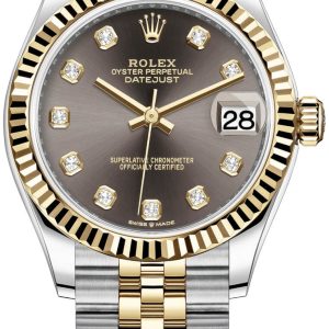 Rolex Damklocka 278273-0022 Datejust 31 Grå/18 karat gult guld Ø31