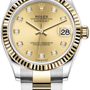 Rolex Damklocka 278273-0025 Datejust 31 Gulguldstonad/18 karat gult