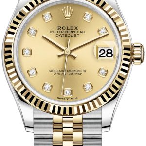 Rolex Damklocka 278273-0026 Datejust 31 Gulguldstonad/18 karat gult