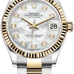 Rolex Damklocka 278273-0027 Datejust 31 Vit/18 karat gult guld Ø31 mm