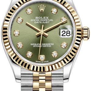 Rolex Damklocka 278273-0030 Datejust 31 Grön/18 karat gult guld Ø31