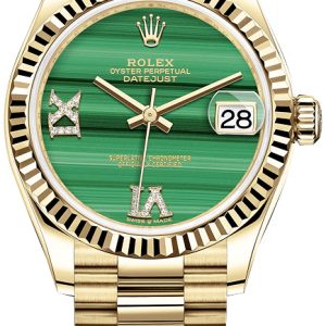 Rolex Damklocka 278278-0004 Datejust 31 Grön/18 karat gult guld Ø31