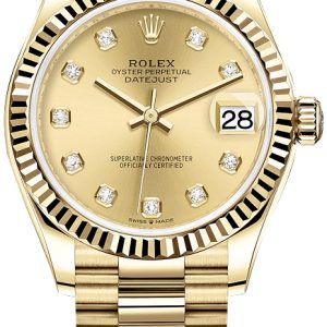 Rolex Damklocka 278278-0009 Datejust 31 Gulguldstonad/18 karat gult