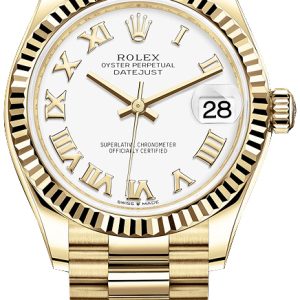 Rolex Damklocka 278278-0020 Datejust 31 Vit/18 karat gult guld Ø31 mm