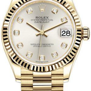 Rolex Damklocka 278278-0034 Datejust 31 Silverfärgad/18 karat gult