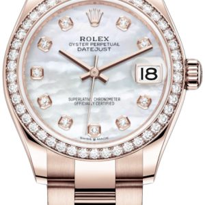 Rolex Damklocka 278285RBR-0011 Datejust 31 Vit/18 karat roséguld