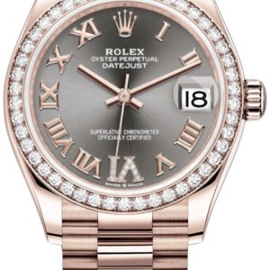 Rolex Damklocka 278285RBR-0027 Datejust 31 Grå/18 karat roséguld