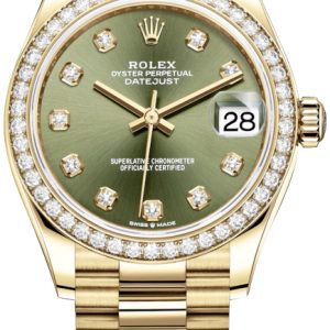 Rolex Damklocka 278288RBR-0007 Datejust 31 Grön/18 karat gult guld