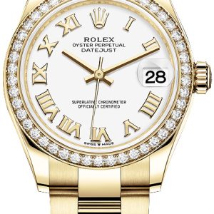 Rolex Damklocka 278288RBR-0008 Datejust 31 Vit/18 karat gult guld