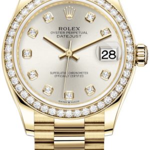 Rolex Damklocka 278288RBR-0028 Datejust 31 Silverfärgad/18 karat