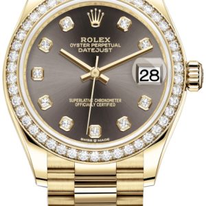 Rolex Damklocka 278288RBR-0030 Datejust 31 Grå/18 karat gult guld