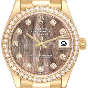 Rolex Damklocka 278288RBR-0032 Datejust 31 Svart/18 karat gult guld