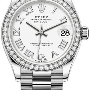 Rolex Damklocka 278289RBR-0007 Datejust 31 Vit/18 karat vitt guld