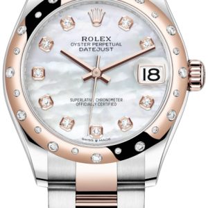 Rolex Damklocka 278341RBR-0025 Datejust 31 Vit/18 karat roséguld