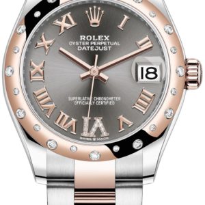 Rolex Damklocka 278341RBR-0029 Datejust 31 Grå/18 karat roséguld