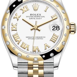 Rolex Damklocka 278343RBR-0002 Datejust 31 Vit/18 karat gult guld