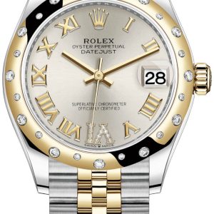 Rolex Damklocka 278343RBR-0004 Datejust 31 Silverfärgad/18 karat