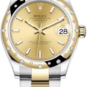 Rolex Damklocka 278343RBR-0013 Datejust 31 Gulguldstonad/18 karat